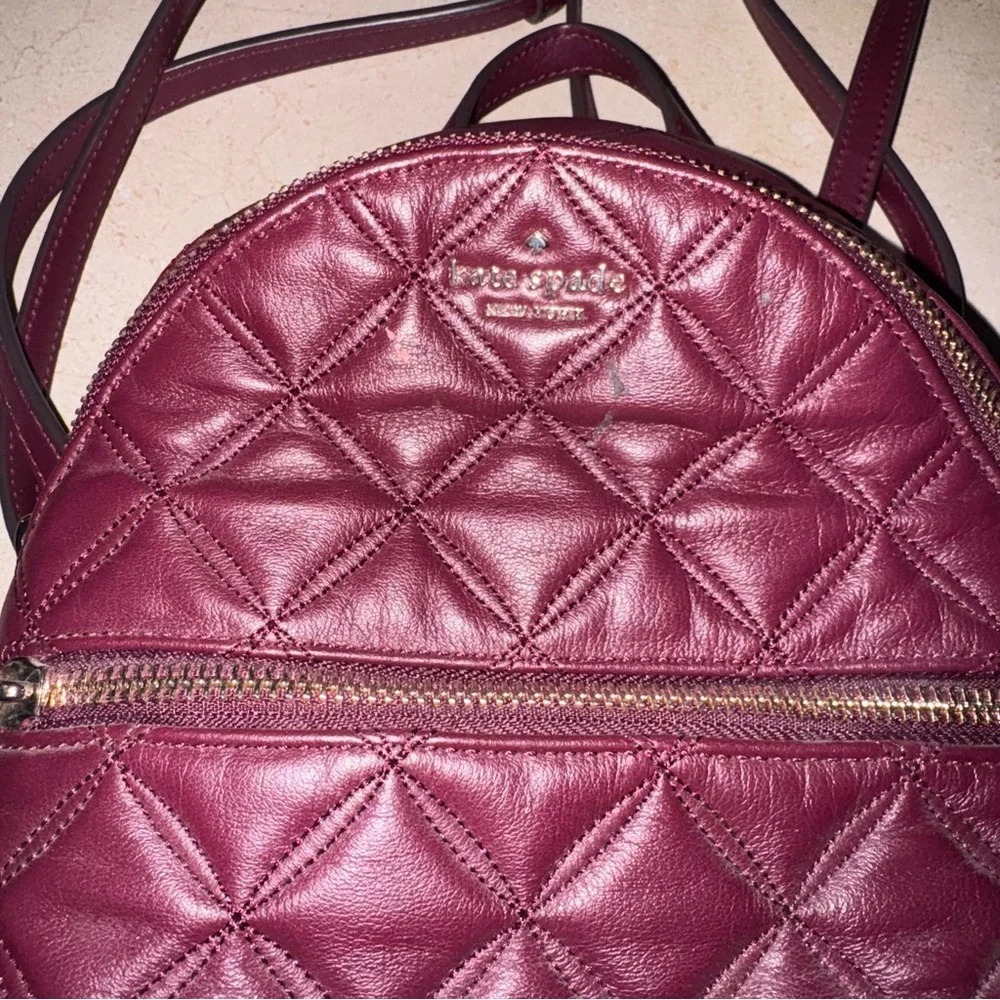 Kate Spade Quilted Wine Backpack